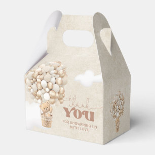 Caixinha De Lembrancinhas Chá de fraldas de Espera Neutral do Balão do Urso 