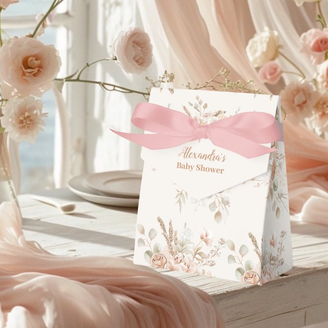 Caixinha De Lembrancinhas Chá de fraldas de flor selvagem (Criador carregado)