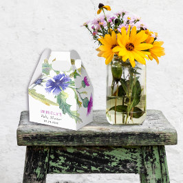 Caixinha De Lembrancinhas Chá de fraldas de flores silvestres coloridas