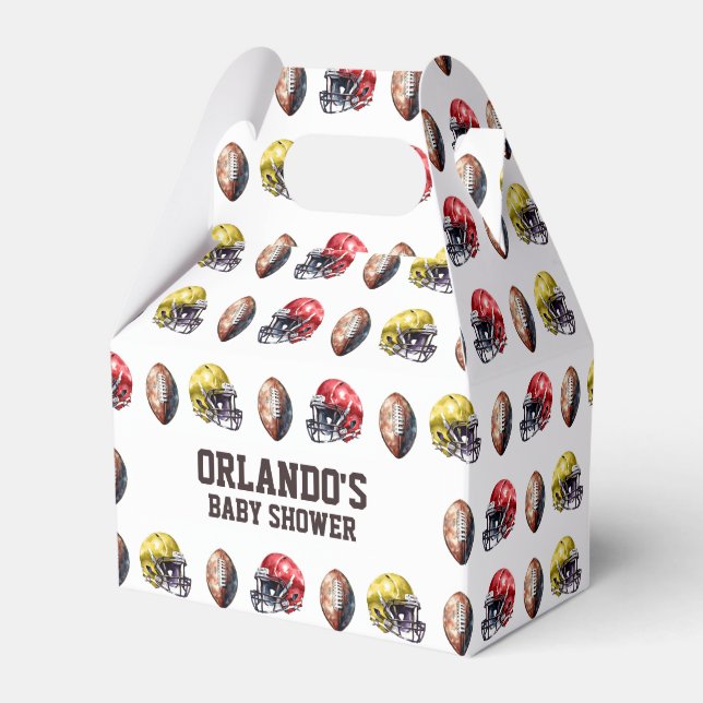 Caixinha De Lembrancinhas Chá de fraldas de futebol (Frente)