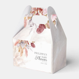 Caixinha De Lembrancinhas Chá de fraldas De Garotas Secas De Boho Pampas