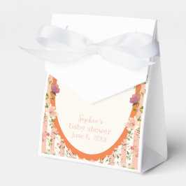 Caixinha De Lembrancinhas Chá de fraldas de Jardim de Cor de Água com Stripe