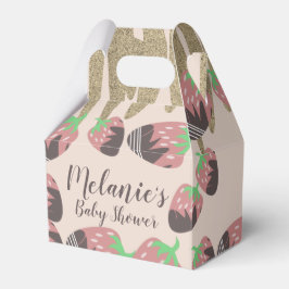 Caixinha De Lembrancinhas Chá de fraldas de manteiga de morango de chocolate