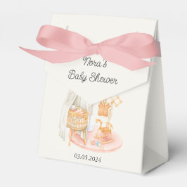 Caixinha De Lembrancinhas Chá de fraldas de Menina Minimalista Boho