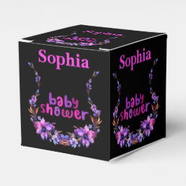 Caixinha De Lembrancinhas Chá de fraldas de Monograma Cute Personalizado