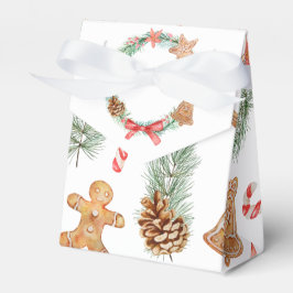 Caixinha De Lembrancinhas Chá de fraldas de Natal Cookie Wreath