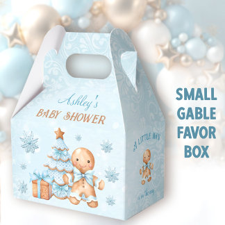 Caixinha De Lembrancinhas Chá de fraldas de Natal do Gingerbird Man Gable