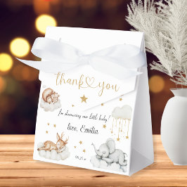 Caixinha De Lembrancinhas Chá de fraldas de Nuvem de Animais Neutro Adorável