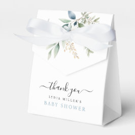 Caixinha De Lembrancinhas Chá de fraldas de Pés-Bebê Azul Bem-vindo