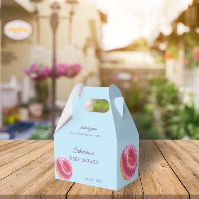 Caixinha De Lembrancinhas Chá de fraldas de Rosquinha rosa-claro (Criador carregado)