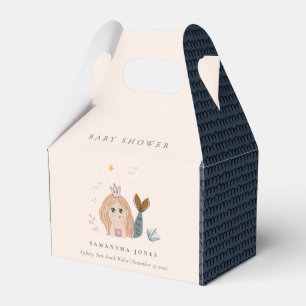 Caixinha De Lembrancinhas Chá de fraldas de Sereia do Mar Negro