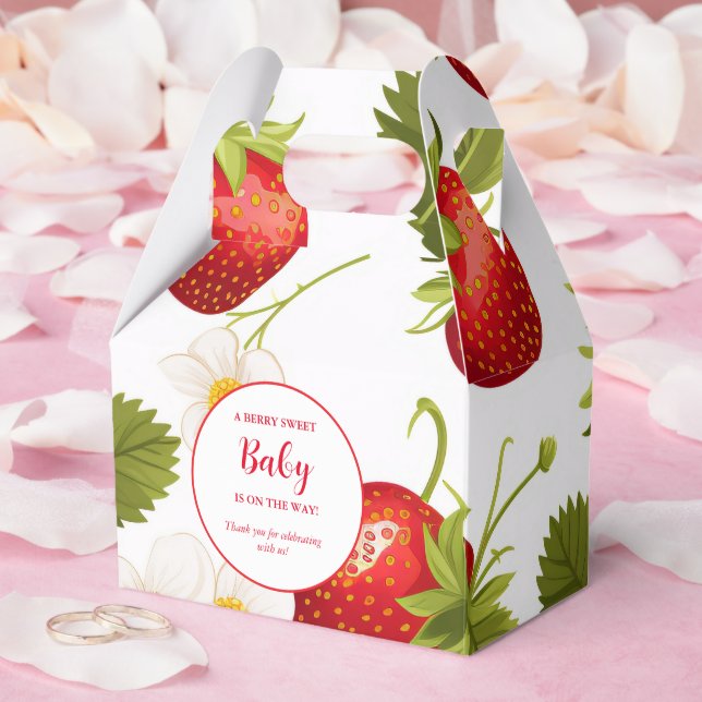 Caixinha De Lembrancinhas Chá de fraldas de Strawberry Berry Sweet (Casamento)