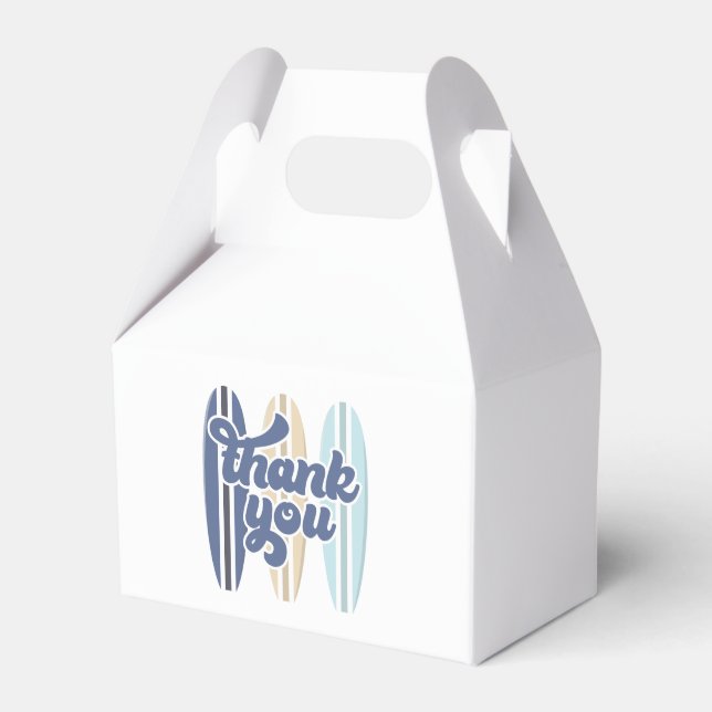 Caixinha De Lembrancinhas Chá de fraldas de surfboard do bebê Conselho Obrig (Frente)