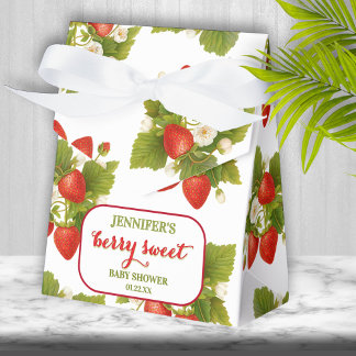Caixinha De Lembrancinhas Chá de fraldas de tema de morango Berry Sweet