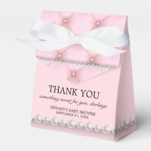 Caixinha De Lembrancinhas Chá de fraldas de Tema de Tiffany Chic Rosa Elegan