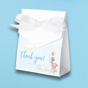 Caixinha De Lembrancinhas Chá de fraldas de Urso Azul-Teddy