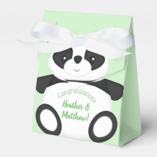 Caixinha De Lembrancinhas Chá de fraldas de Urso de Panda Verde