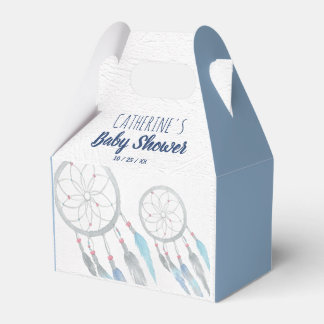Caixinha De Lembrancinhas Chá de fraldas do Dreamcatcher bonito Blue Boho