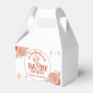 Caixinha De Lembrancinhas Chá de fraldas do Urso Rosa e Blush