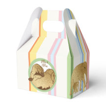 Chá de fraldas Elefante Mãe e Bebê Stripes