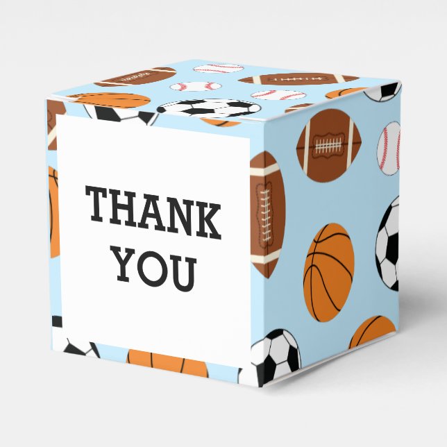 Caixinha De Lembrancinhas Chá de fraldas Esportivo Coed Theme Boy Blue (Frente)