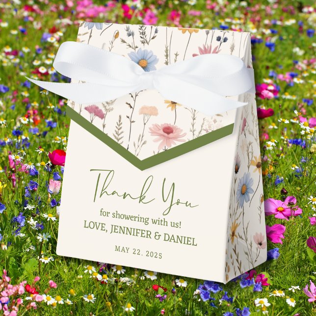 Caixinha De Lembrancinhas Chá de fraldas Floral Delicado Pastel Boho (Criador carregado)