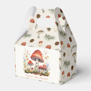 Caixinha De Lembrancinhas Chá de fraldas Floral Mushroom