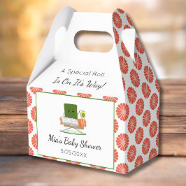 Caixinha De Lembrancinhas Chá de fraldas Kawaii: Tema do Roll de Sushi e Sal