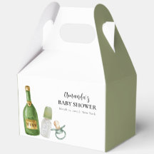 Chá de fraldas Mínimo Verde de Garrafas de Champan