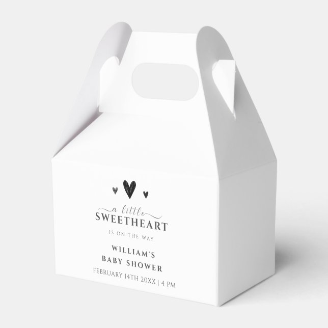 Caixinha De Lembrancinhas Chá de fraldas Minúsculo Negra (Frente)