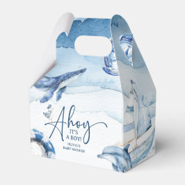 Caixinha De Lembrancinhas Chá de fraldas Náutico Cáutico de Cores Aquáticas