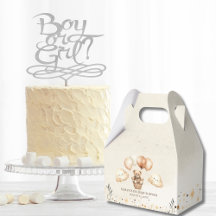 Chá de fraldas neutro do urso de corte