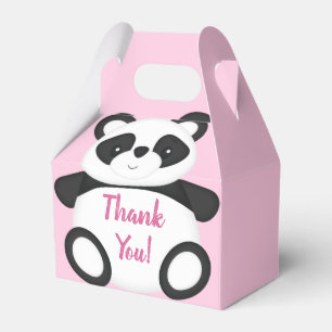Caixinha De Lembrancinhas Chá de fraldas Panda Bear Rosa