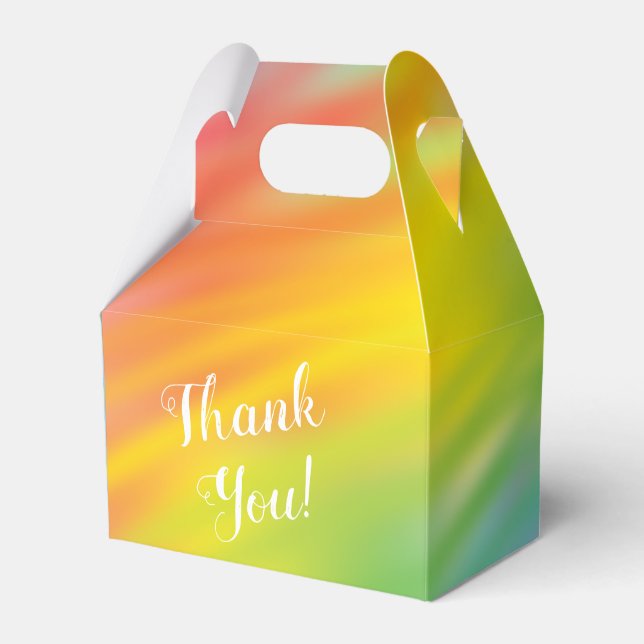 Caixinha De Lembrancinhas Chá de fraldas Rainbow Tie Dye (Frente)