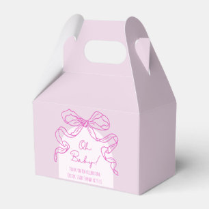 Caixinha De Lembrancinhas Chá de fraldas Retro-Rosa Mão-Rosa Branco Desenhad