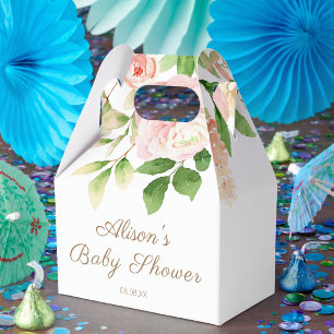 Caixinha De Lembrancinhas Chá de fraldas Rosa Rosa Rosa Elegante