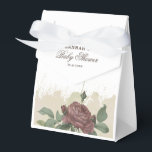 Caixinha De Lembrancinhas Chá de fraldas Russo Floral Blush Burgundy Geométr<br><div class="desc">Um design floral moderno muito bonito para sua caixa de favores do chá de fraldas,  personalize-o com seu nome e data e você será bom para ir. Para quaisquer problemas com a personalização,  por favor,  não hesite em entrar em contato.</div>