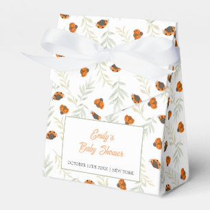 Caixinha De Lembrancinhas Chá de fraldas Rustic Fall Ladybug Greenery