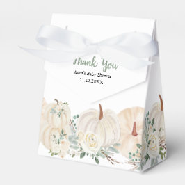 Caixinha De Lembrancinhas Chá de fraldas Rustic Watercolor Pumpkin Greenery