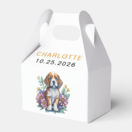 Caixinha De Lembrancinhas Chá de fraldas Terracotta de Cães Modernos