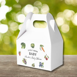 Caixinha De Lembrancinhas Chá de fraldas Verde Vintage Veggie Cultivado Loca