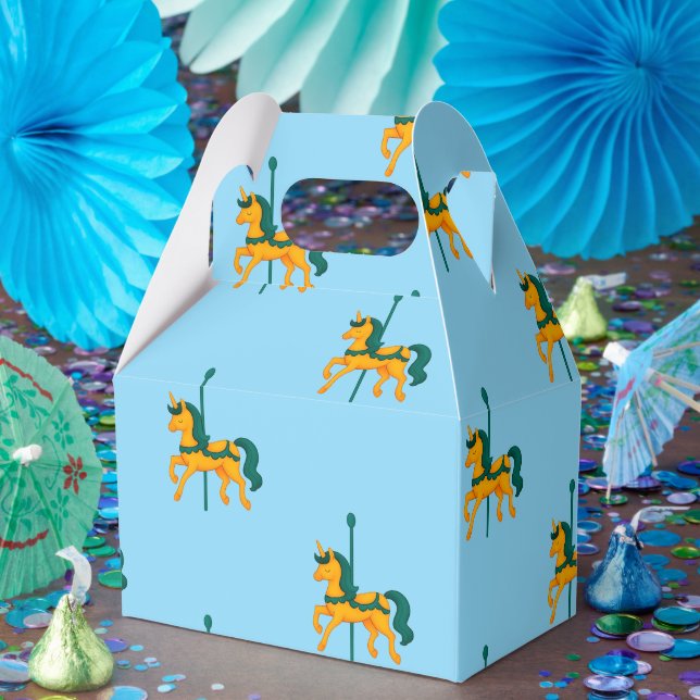 Caixinha De Lembrancinhas Chá de fraldas Whimsical Unicorn/simples (Festa)
