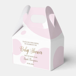 Caixinha De Lembrancinhas chá de menina branca e rosa com blush personaliza
