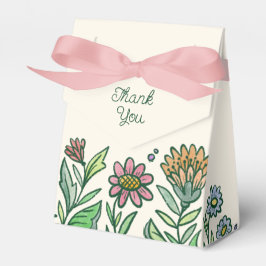 Caixinha De Lembrancinhas Chá de Noiva Artístico Colorido Escandinavo