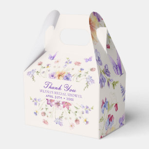 Caixinha De Lembrancinhas Chá de Noiva Borboletas Roxas Elegantes