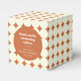 Caixinha De Lembrancinhas Chá de Noiva Geométrico de Terracota Modernista Re