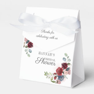 Caixinha De Lembrancinhas Chá de panela Blush Floral Floral de Aquarela