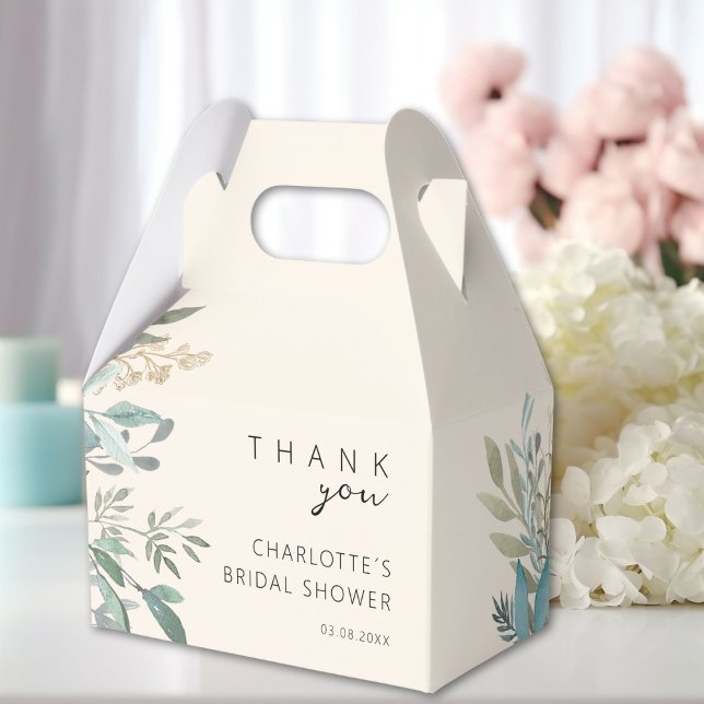 Caixinha De Lembrancinhas Chá de panela de folhas (Personalized Leafy Bridal Shower Favor Boxes)