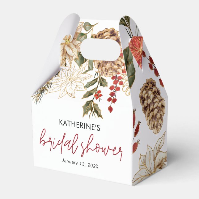 Caixinha De Lembrancinhas Chá de panela de inverno de Natal (Frente)