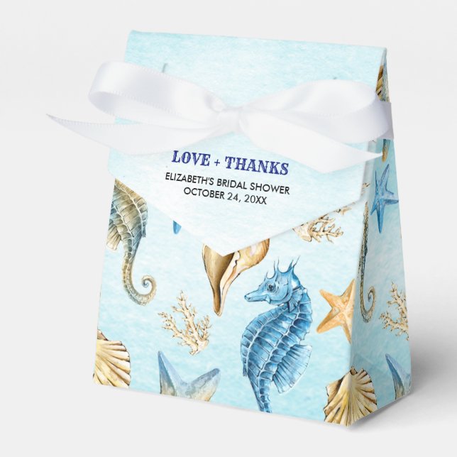 Caixinha De Lembrancinhas Chá de panela de praia do padrão Seasheln (Frente)